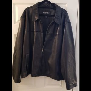 Eddie Bauer Lambskin Leather Bomber Jacket/Coat